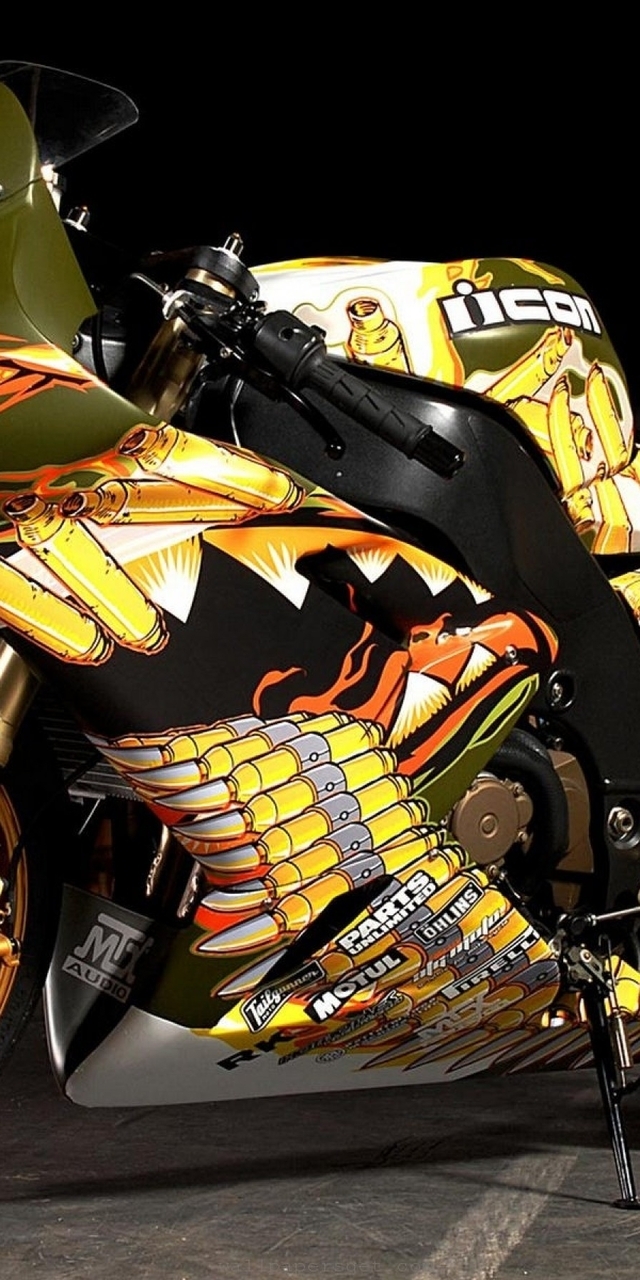 Image: Motorcycle, bike, tuning, weapons, airbrush, style