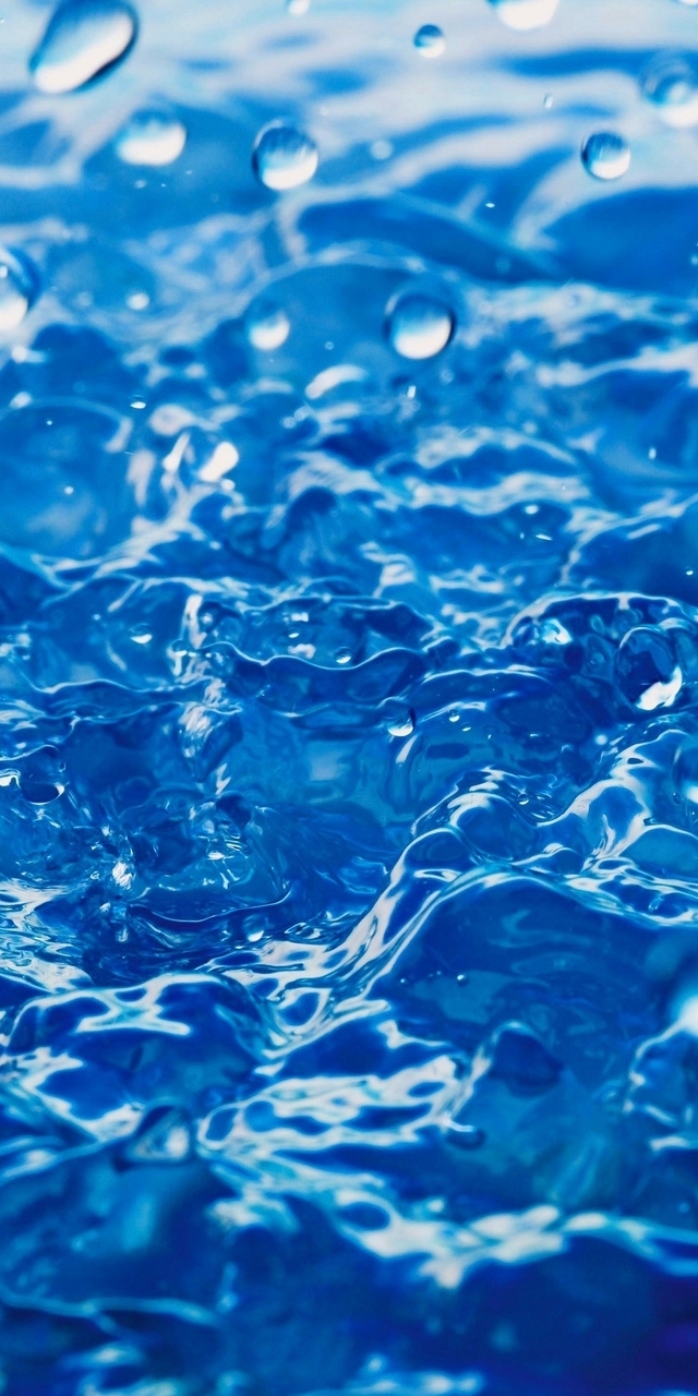 Картинка: Вода, голубая, капли, чистая