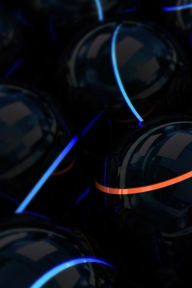 Image: Balls, color strip, reflection