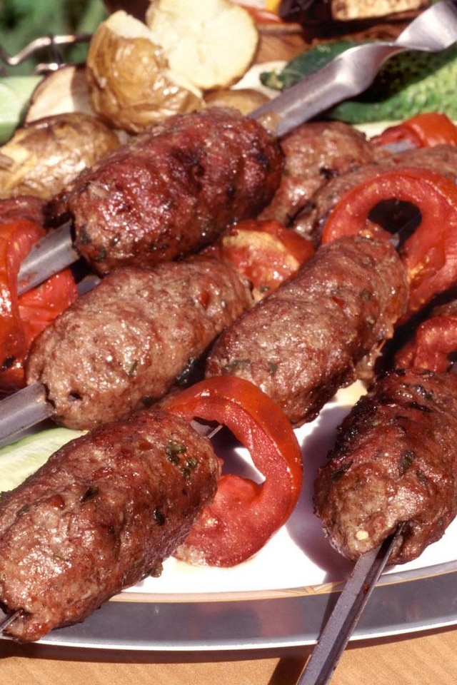 Image: Kebab, shish kebab, tomato, skewer, tasty