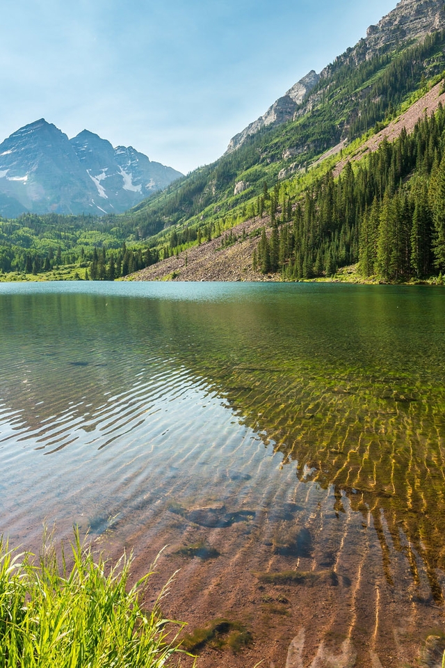 Картинка: природа, озеро, горы, прозрачная вода, горное озеро