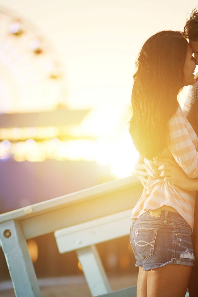 Image: Couple, girl, guy, hug, love, park, rendezvous, smile, mood
