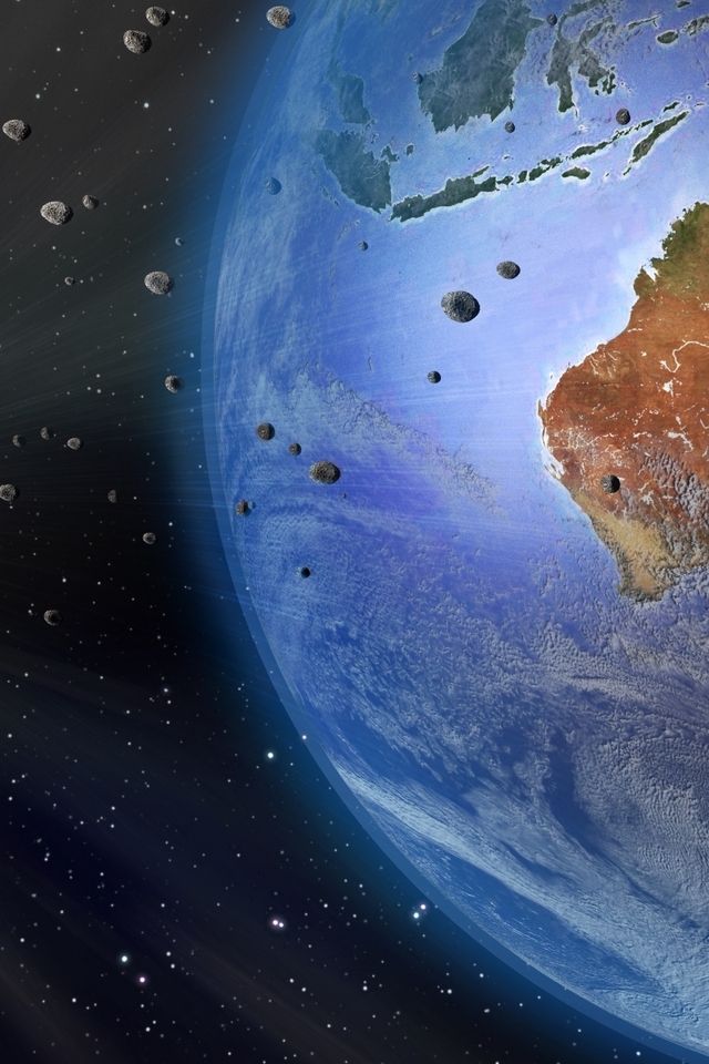 Image: Planet, Earth, space, meteorite, asteroid