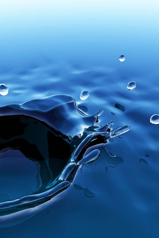 Image: Splash, water, drops, hole