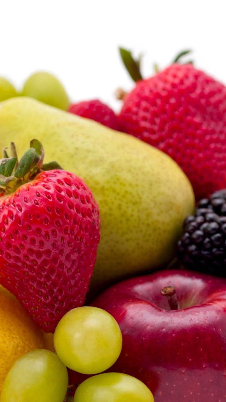 Image: Fruit, berry, strawberry, raspberry, blackberry, pear, apple, grape, banana, lemon, lime, orange