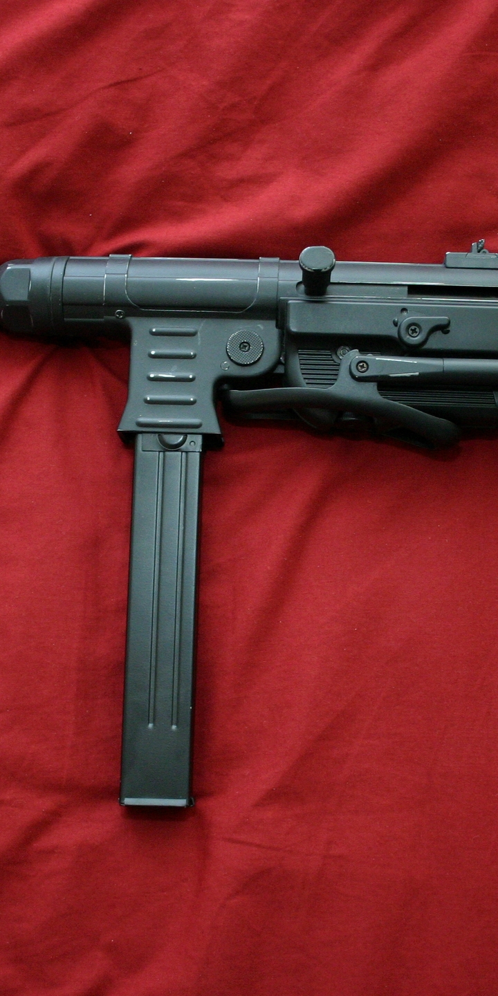 Картинка: Красный, ткань, оружие, MP-40, автомат, Шмайсер