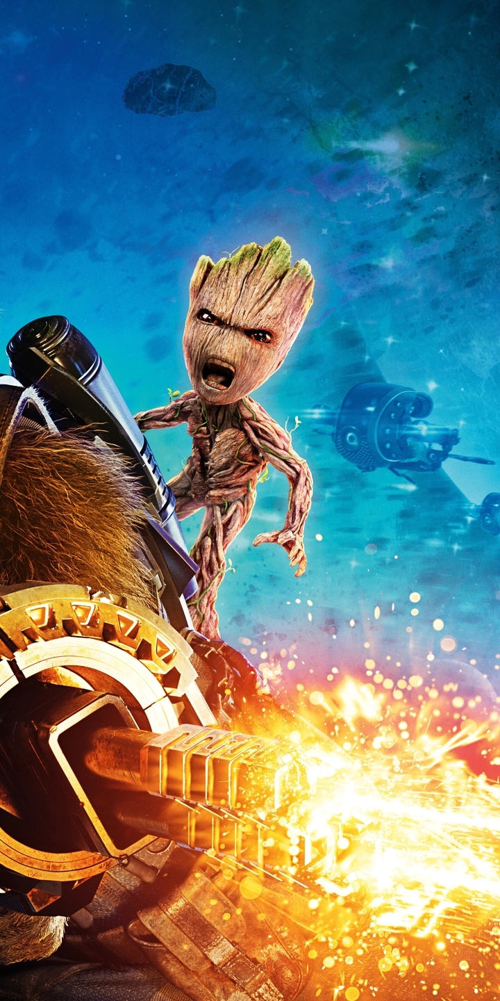 Image: Missiles, Groot, Guardians of the Galaxy 2, shot, weapons, space