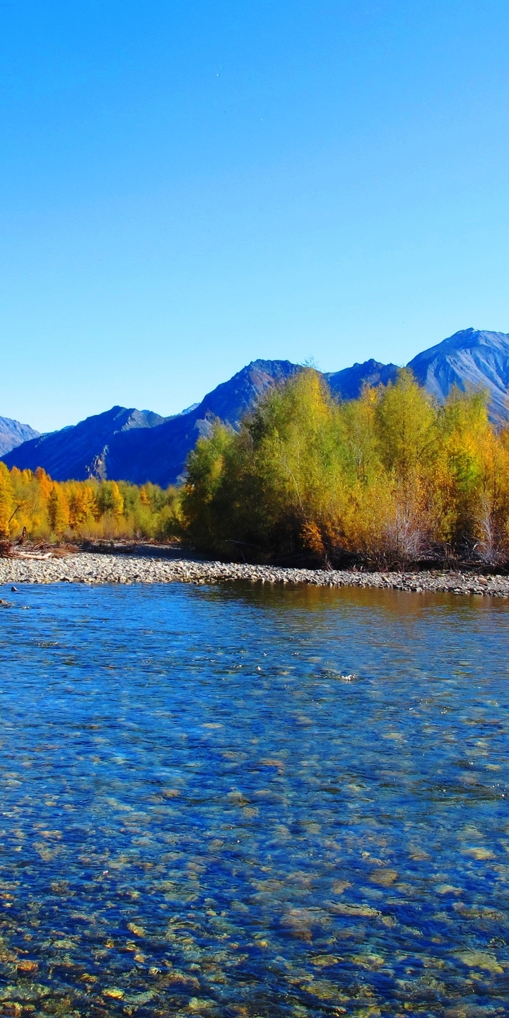 Image: Yakutia, mountains, river, autumn