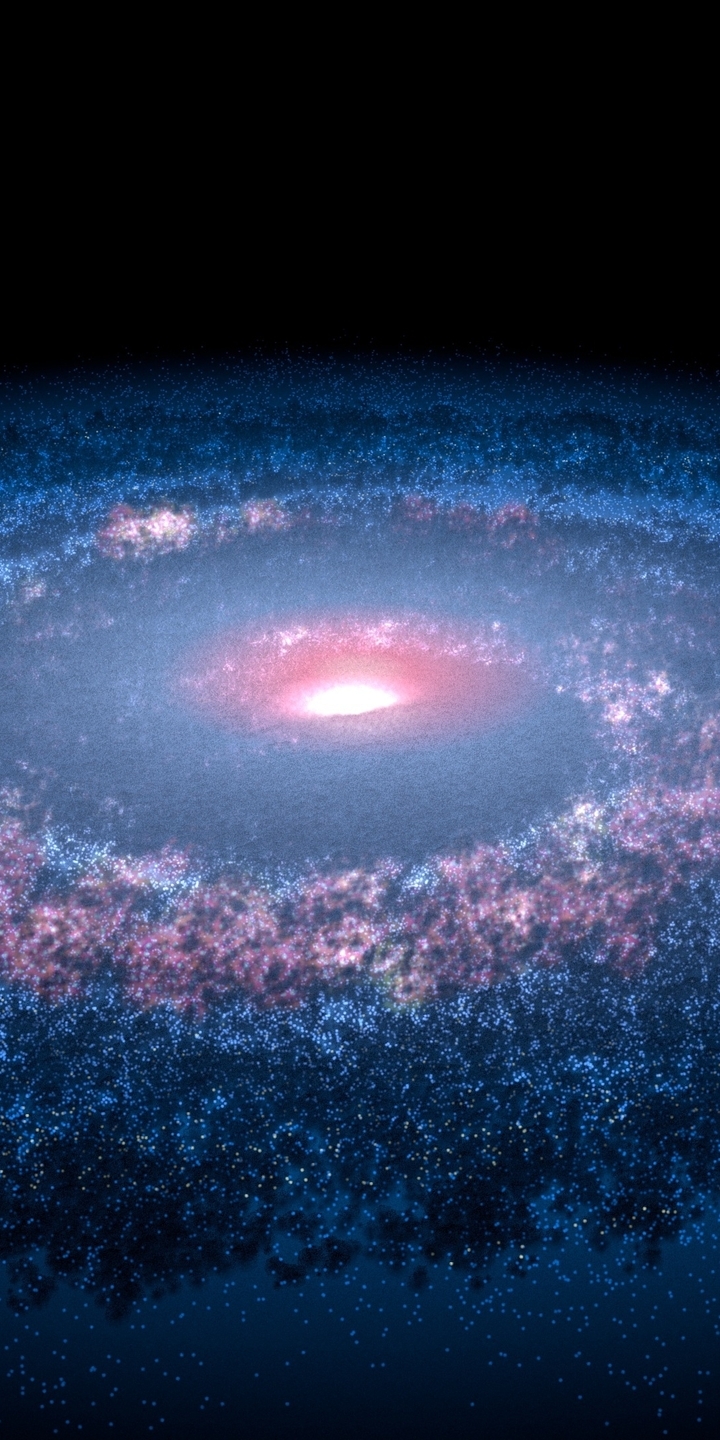 Картинка: Галактика, ядро, космос, рукава, свечение, центр