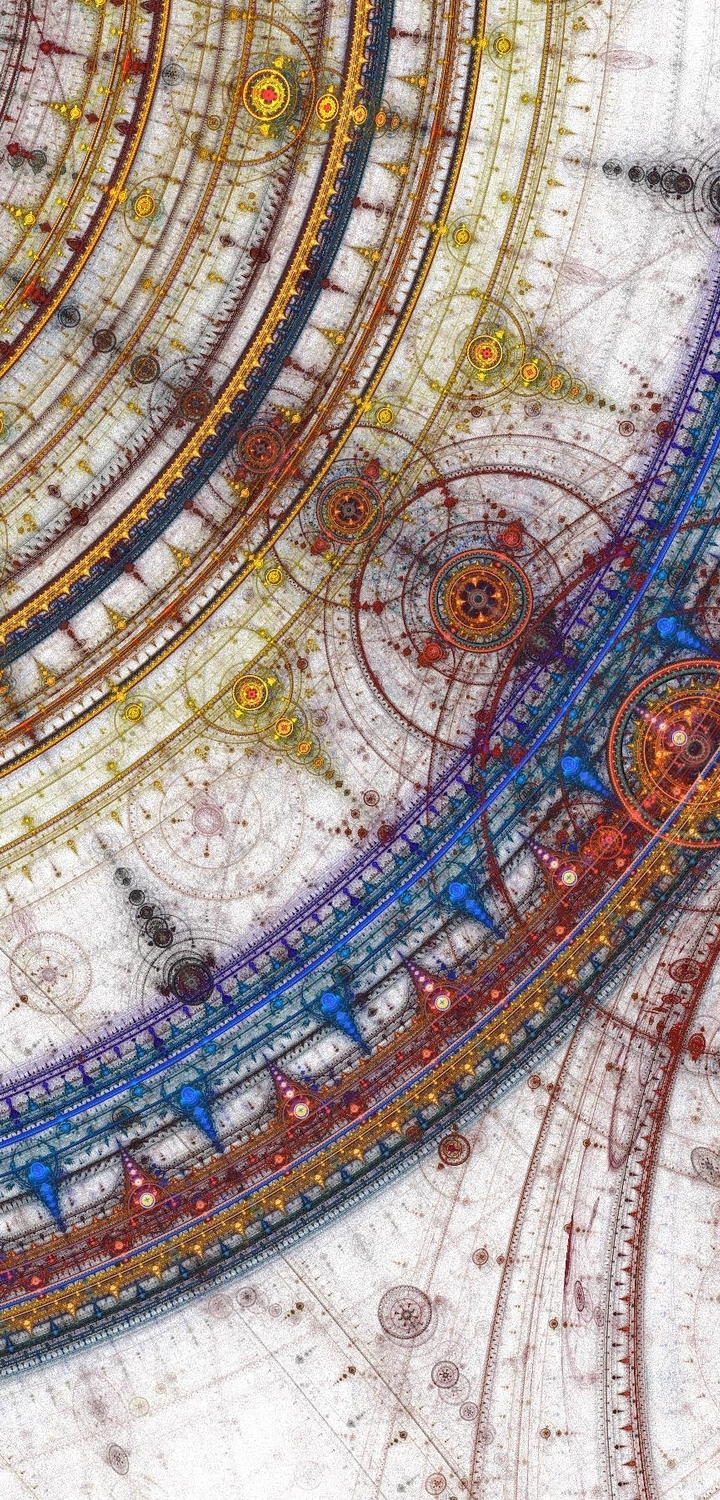 Image: Pattern, fractal, circles, colors