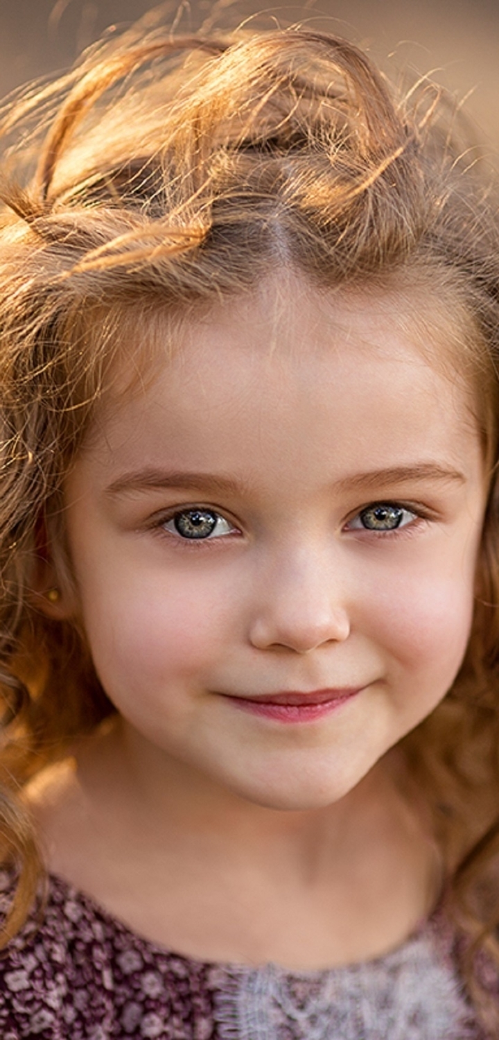 Image: Girl, curly, hair, eyes, smile, Catherine Stern, photographer
