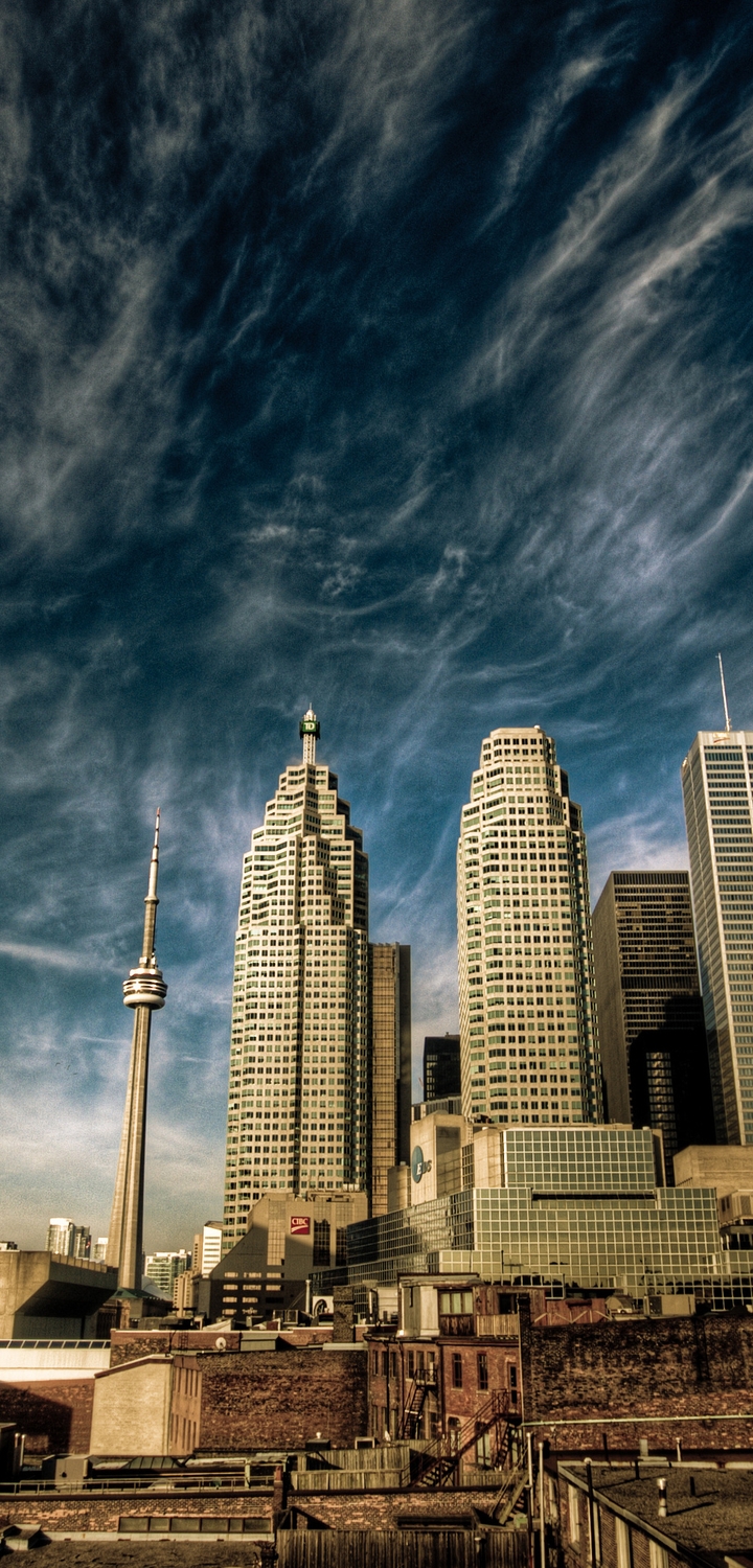 Image: Toronto, Canada, city, metropolis, CN tower, tower, building, skyscrapers, sky