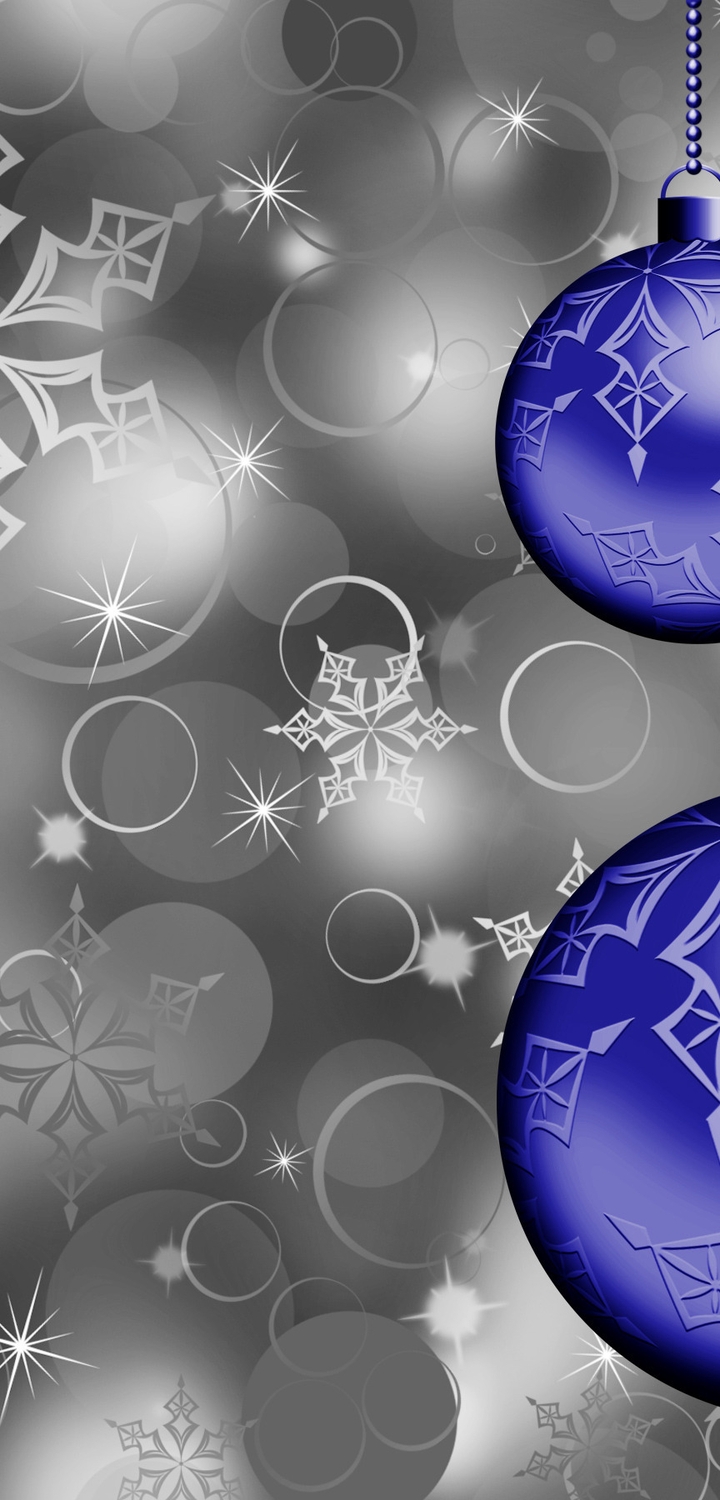Image: Balls, toys, snowflakes, New year