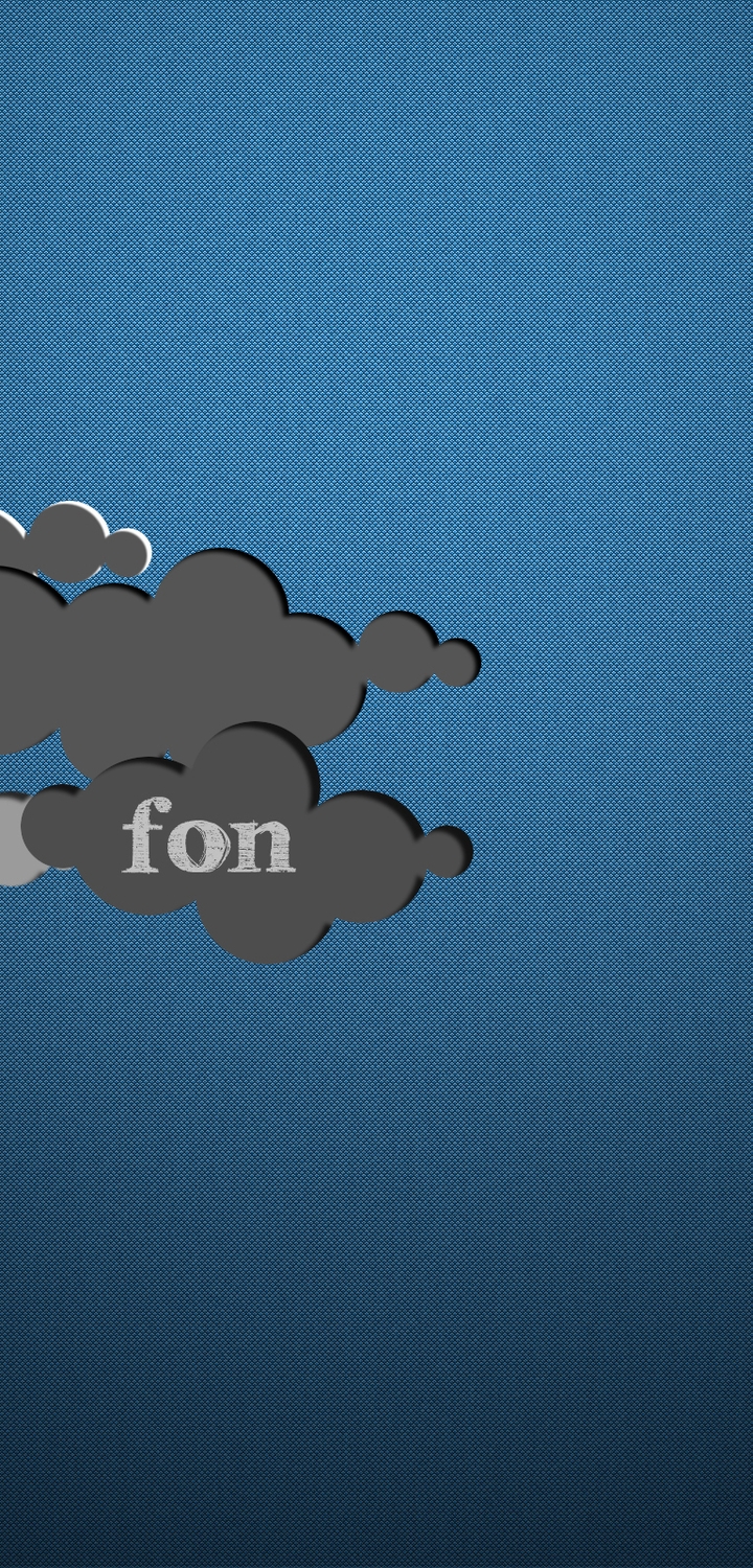 Image: Grey clouds, blue background, fon
