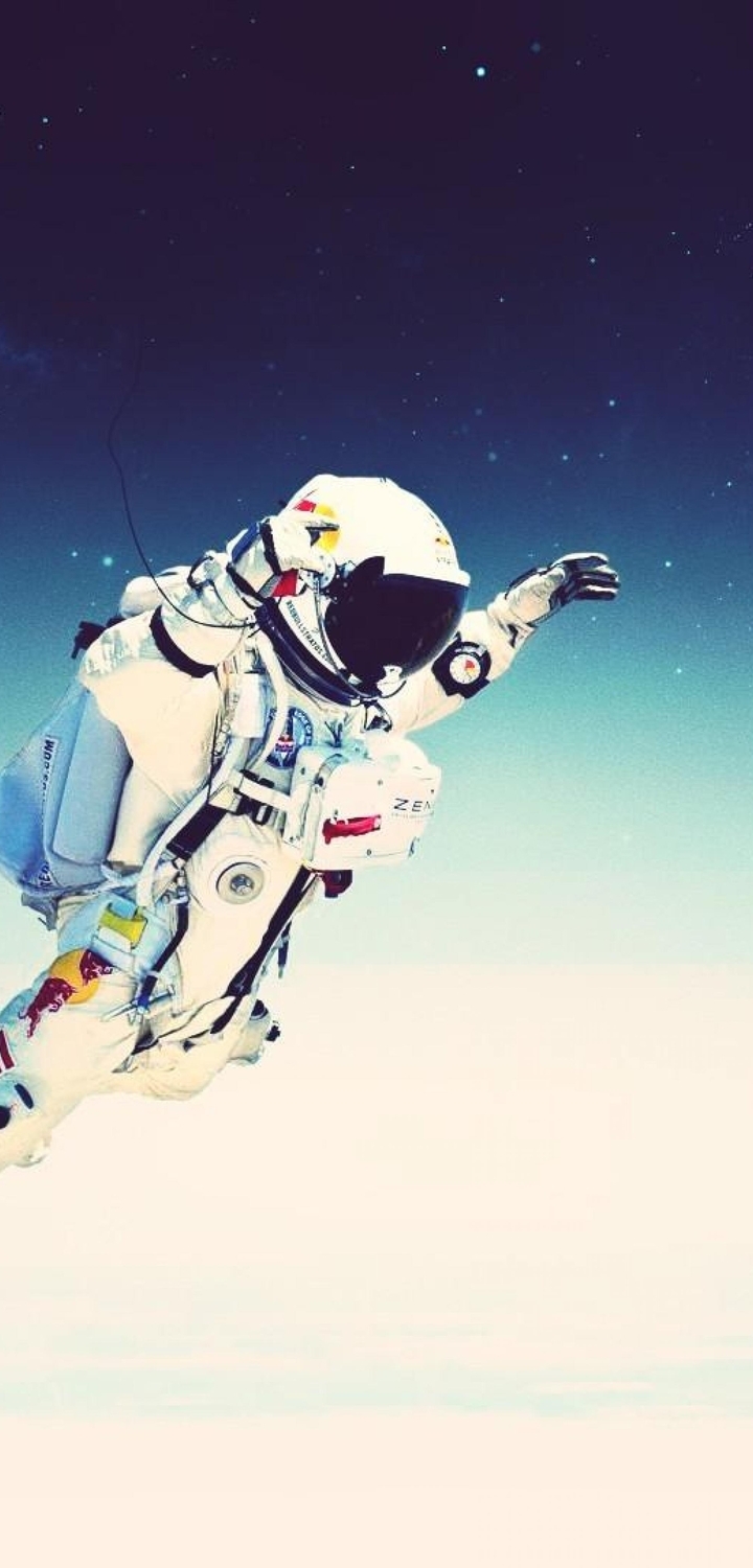 Картинка: Космонавт, скафандр, звёзды, космос, полёт