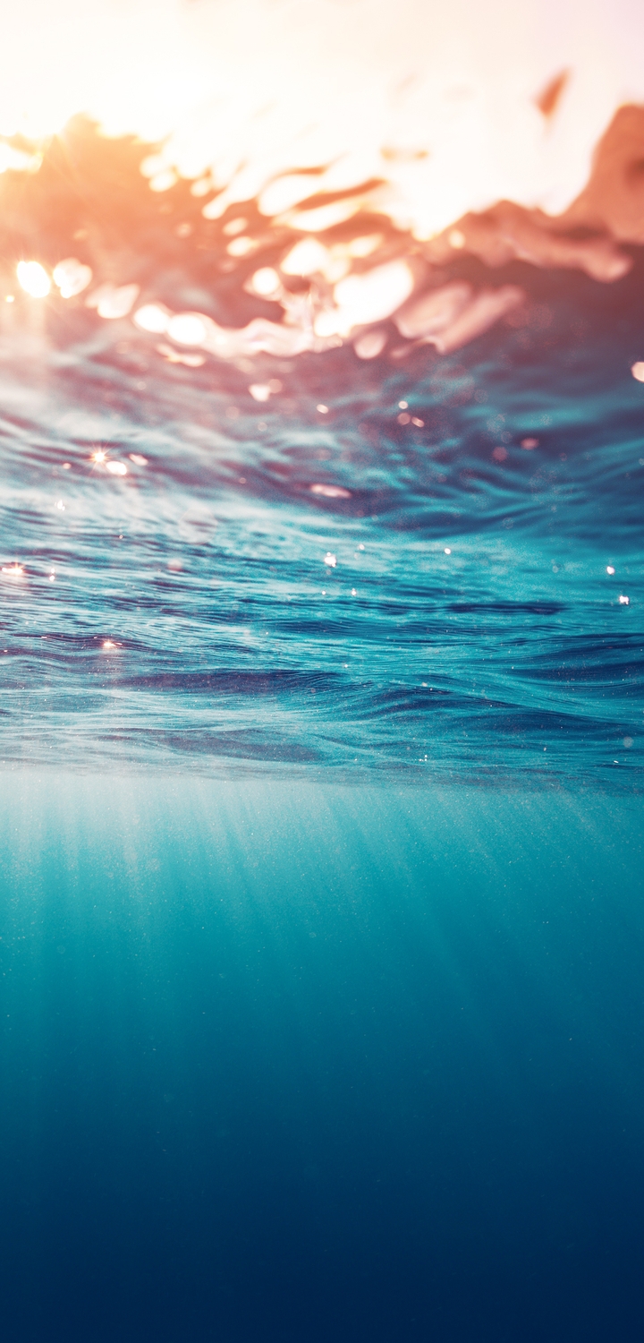 Картинка: Море, вода, поверхность, свет, лучи, волны