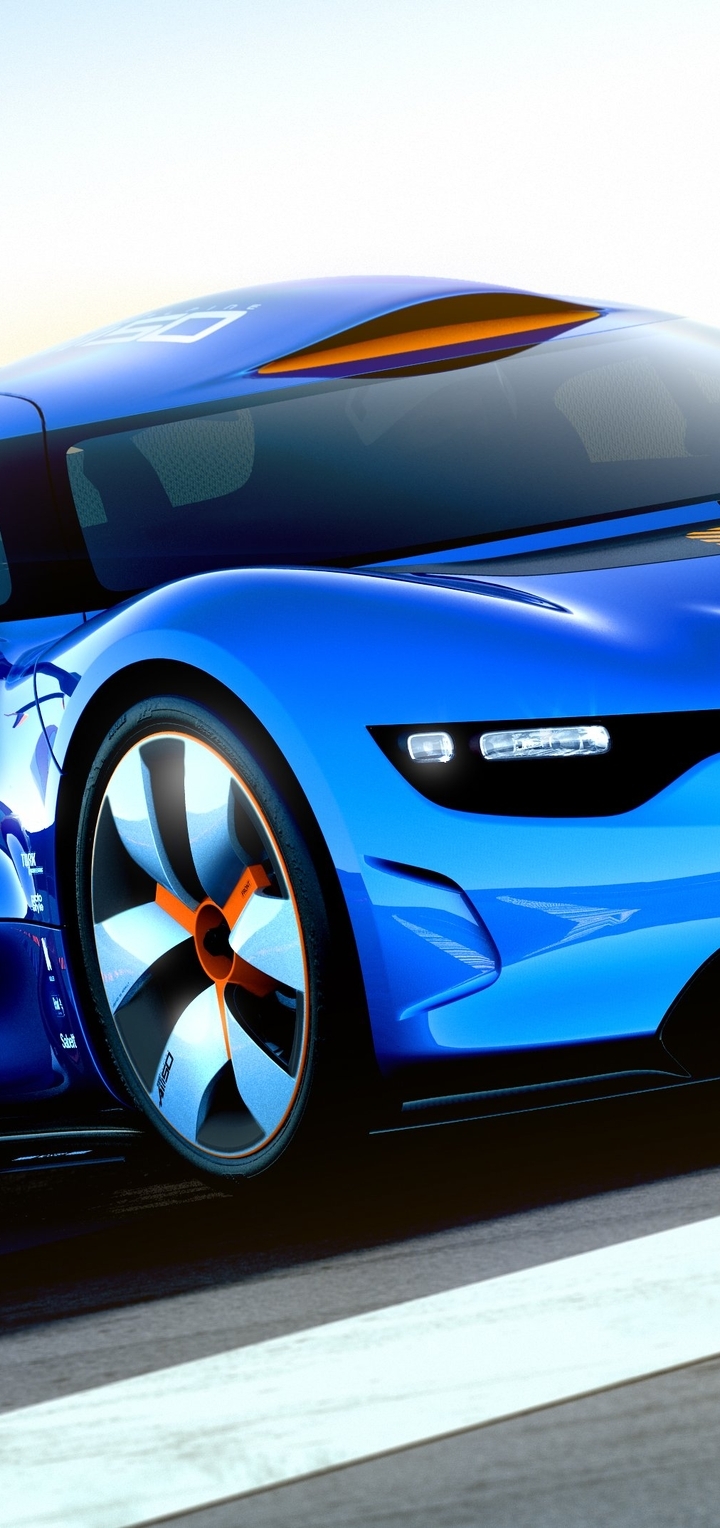 Картинка: Renault, Alpine, A110-50, Concept, голубой, спорткар