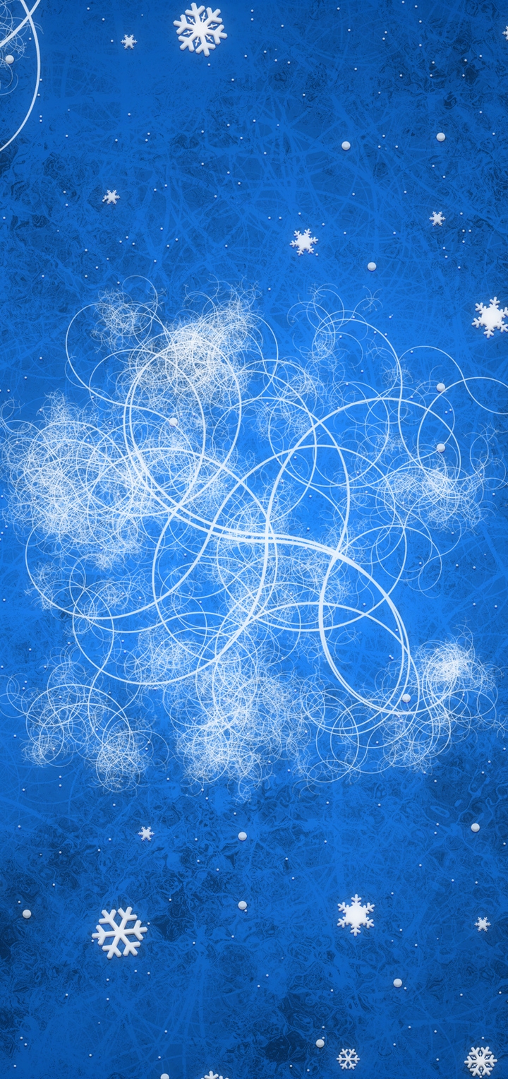 Image: Patterns, snowflakes, lines, curves, ice rink, blue
