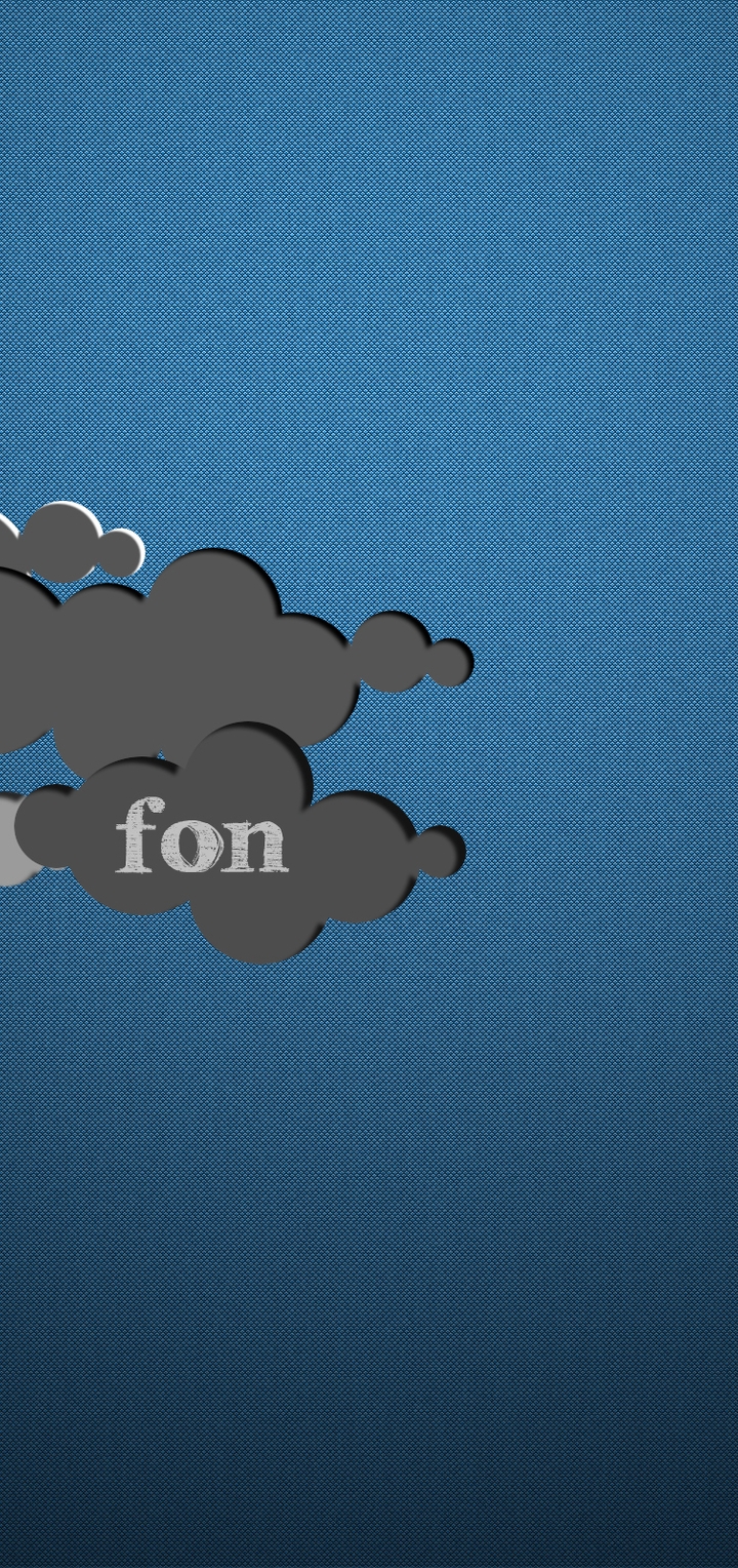 Image: Grey clouds, blue background, fon