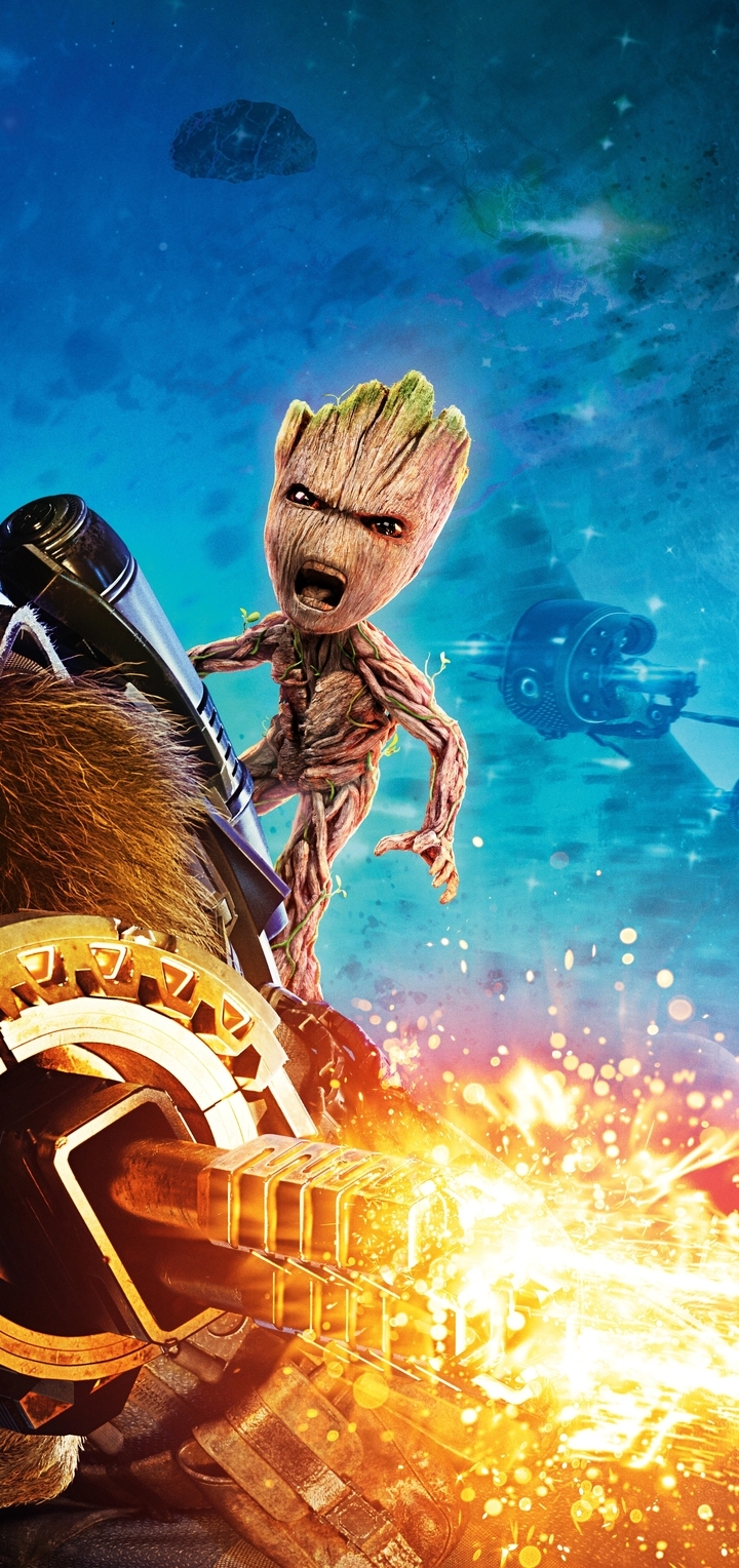 Image: Missiles, Groot, Guardians of the Galaxy 2, shot, weapons, space