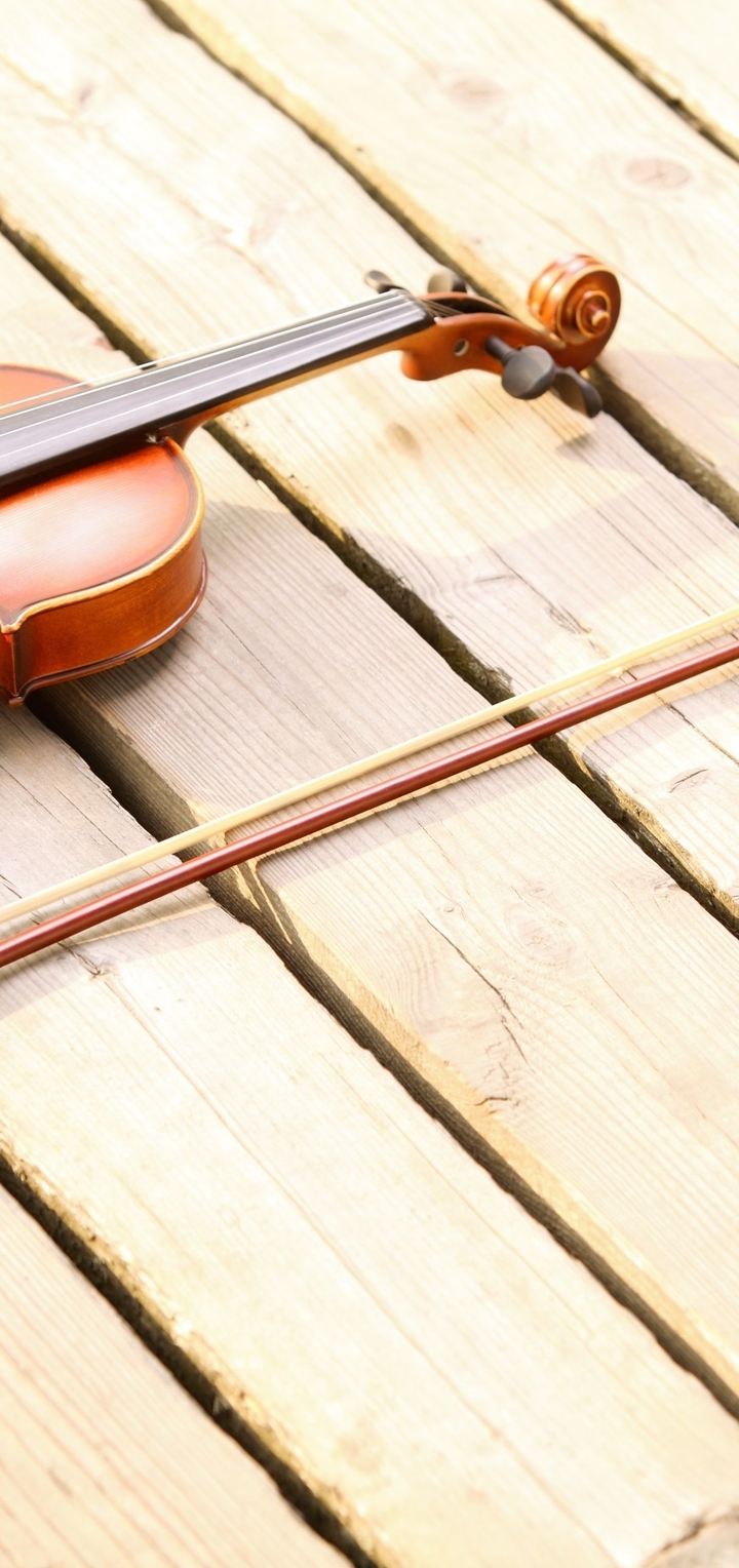 Картинка: Скрипка, смычок, струны, доски
