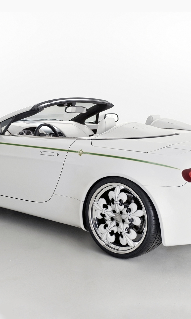 Image: Aston Martin, V8, Vantage, white, Roadster, white background, wheels