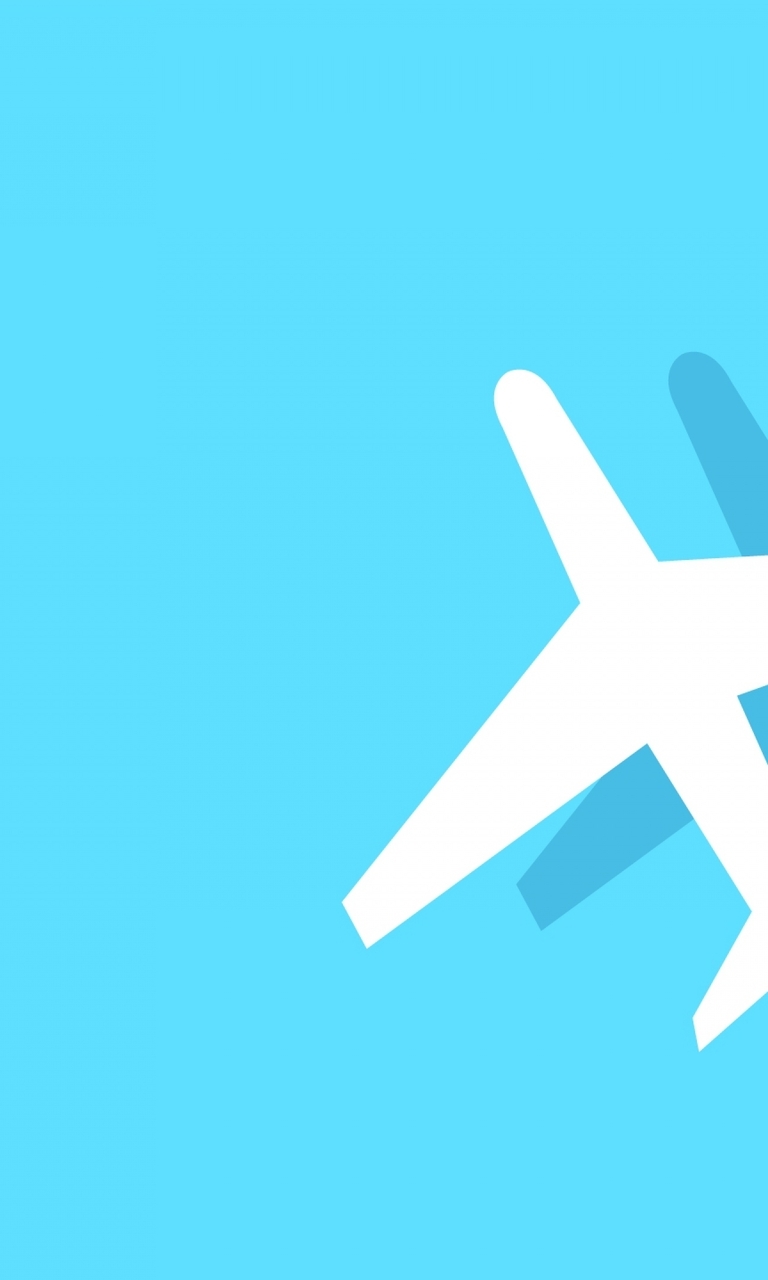 Image: Airplane, shadow, flight, takeoff, blue background