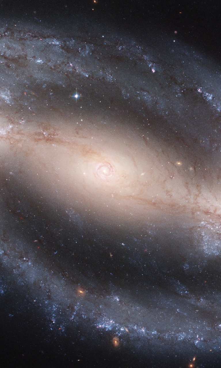 Картинка: Галактика, спиральная, NGS 1300, перемычка, завихрения, рукава, космос, пространство