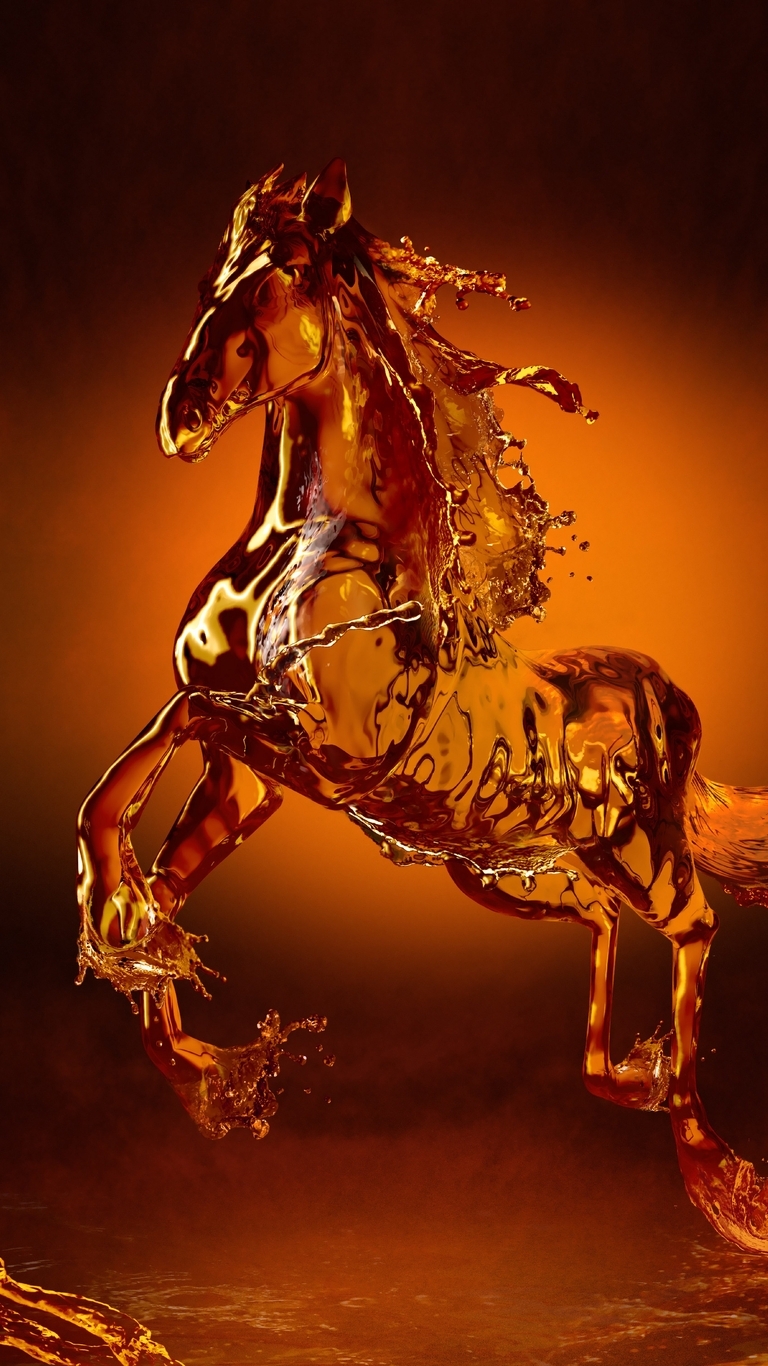 Image: Horse, stallion, horse, water, cognac, whiskey