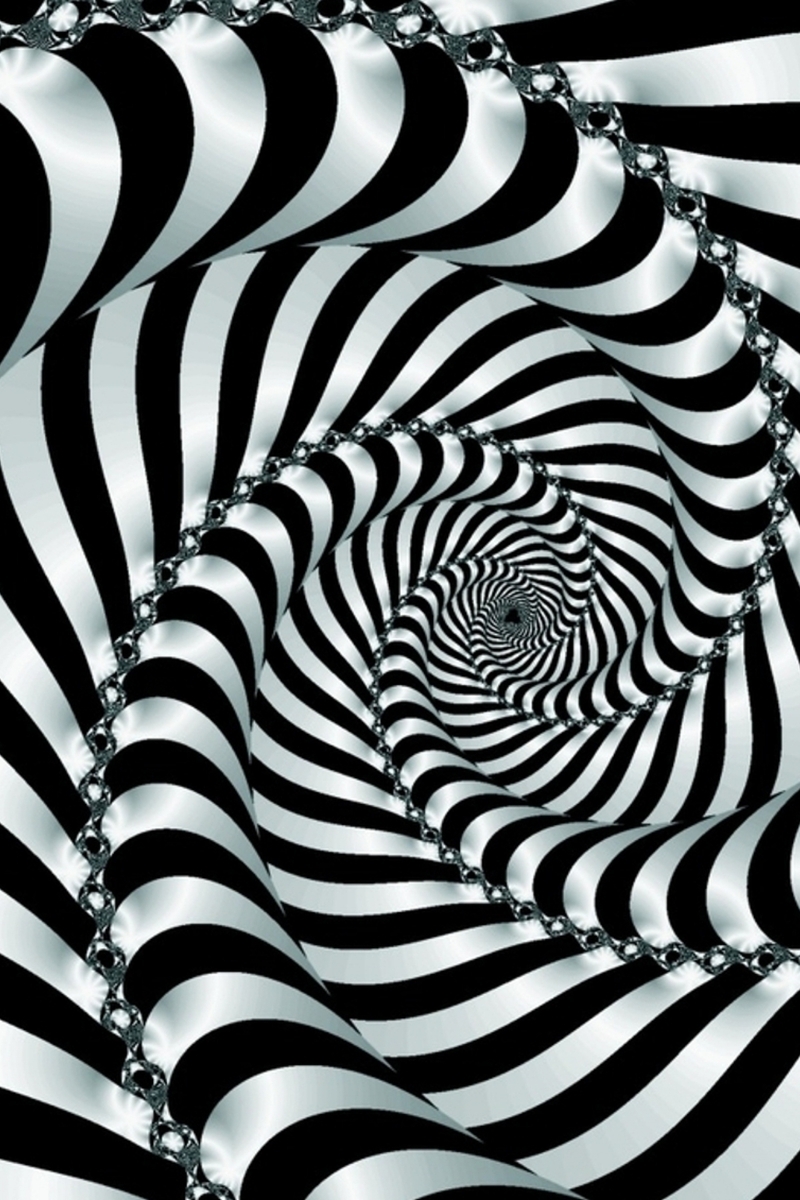 Image: Black, white, 3d graphics, swirls