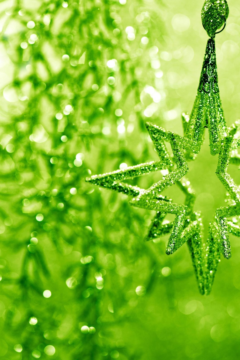 Image: Toy, snowflake, green, glare, New year