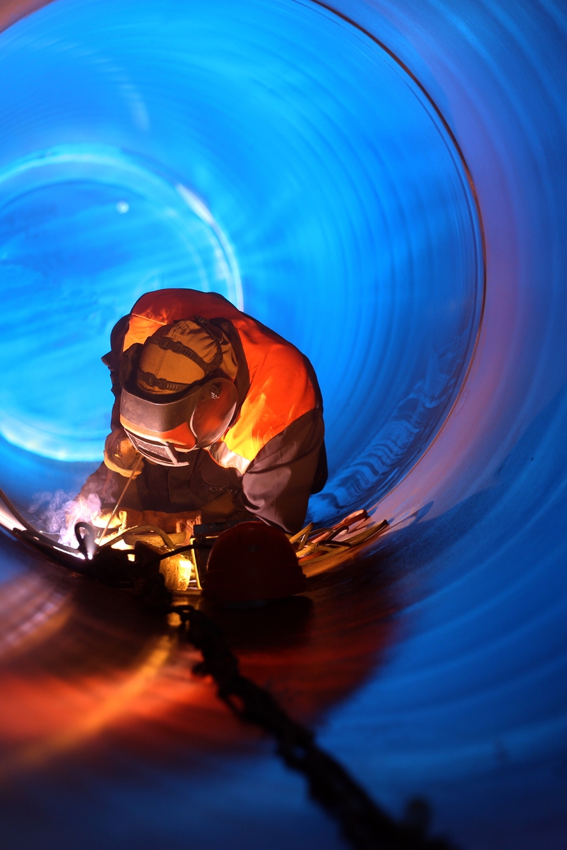 Image: Man, welder, work, cook, pipe, space, radiation
