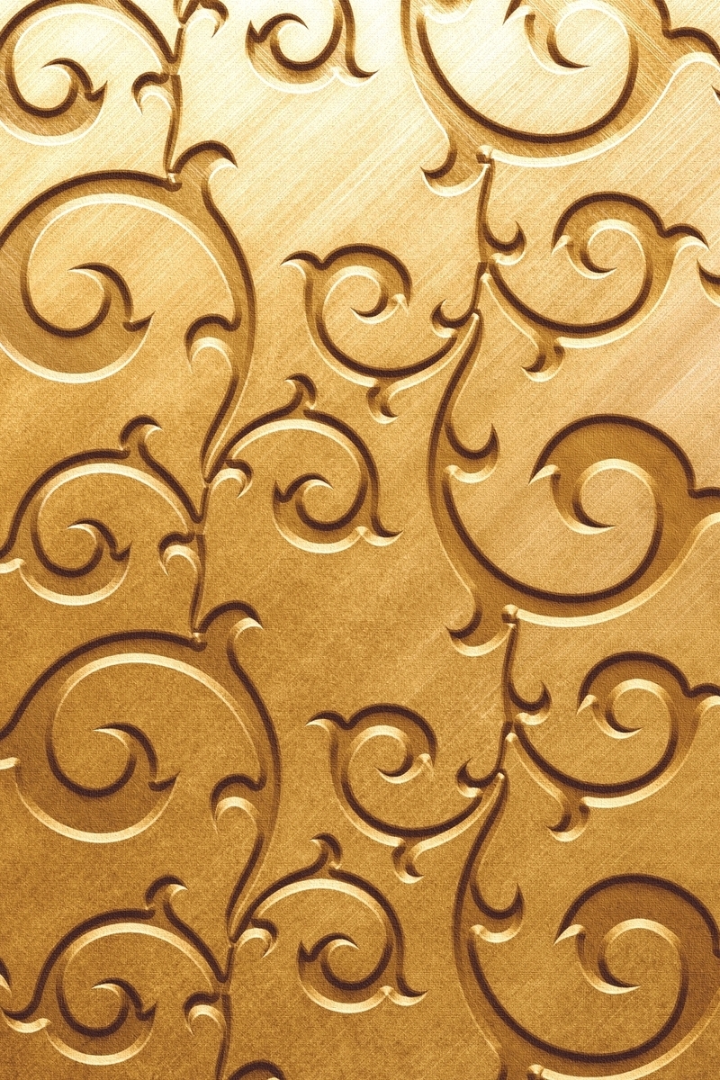 Image: Swirls, pattern, golden background