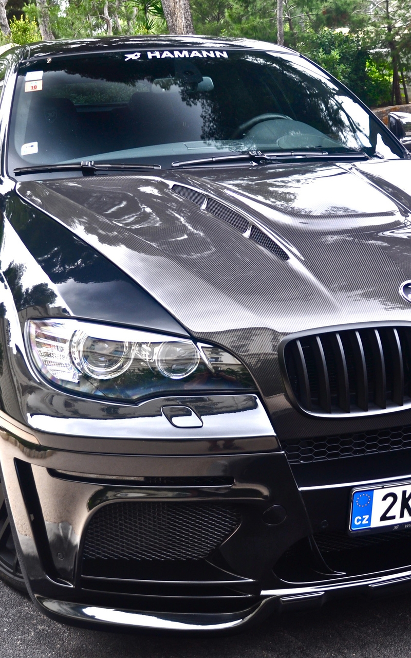 Картинка: BMW, x6, в повороте, перед, отражение