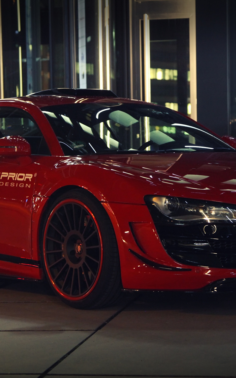 Image: Supercar, Prior Design, Audi R8, R8, GT650, car, red, tuning