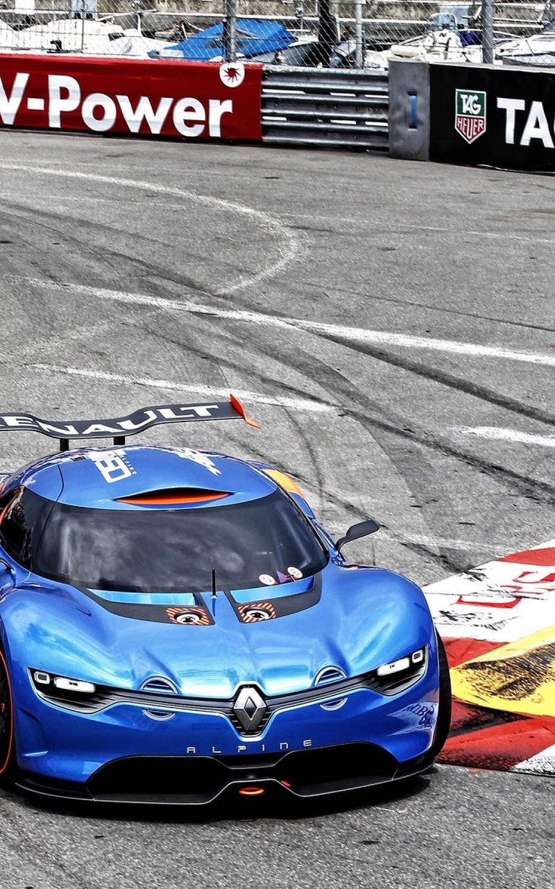 Image: Renault, Alpine, A 110-50, Concept, track, in turn, tire tracks