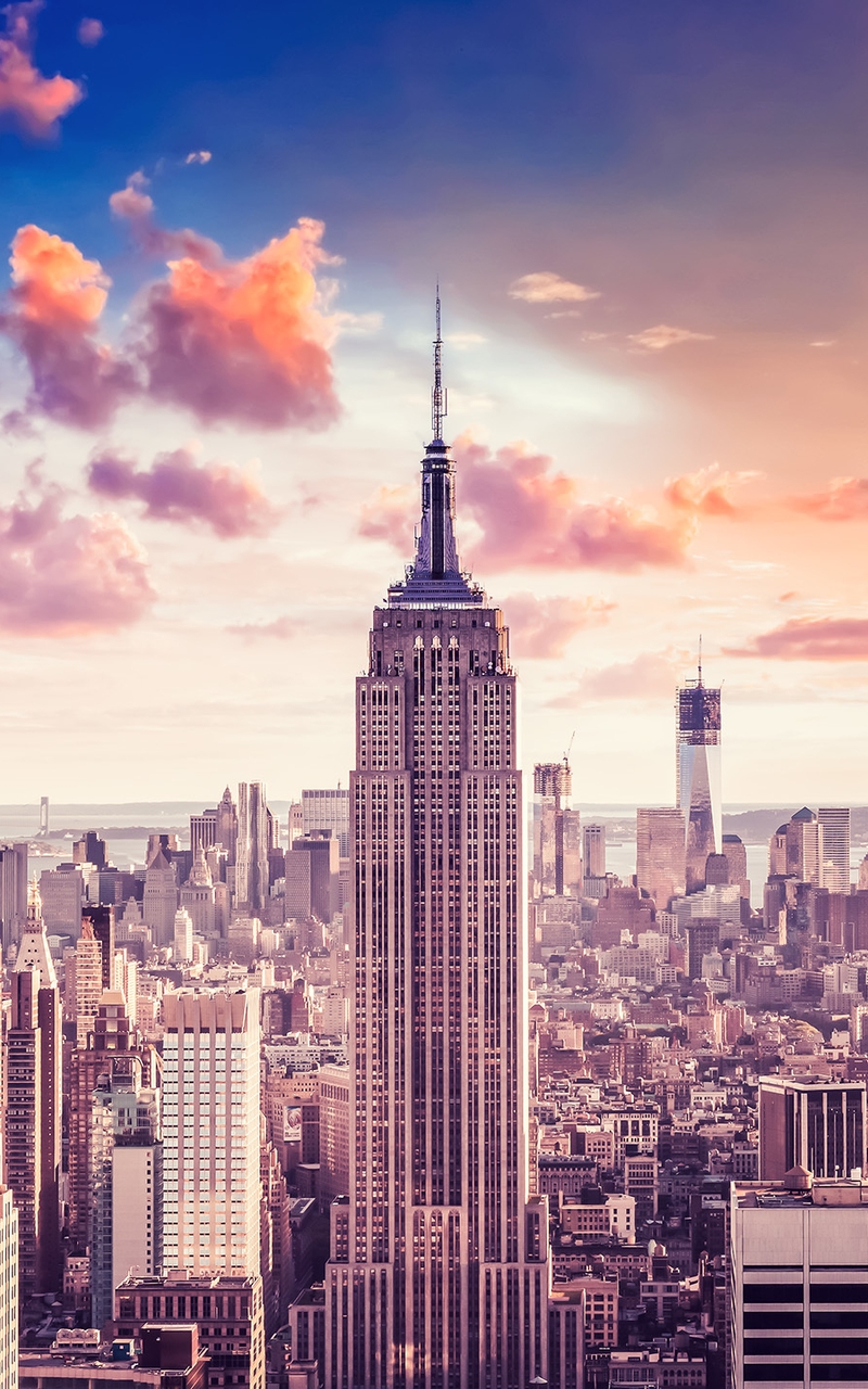 Картинка: Город, New-York, небо, облака, пейзаж