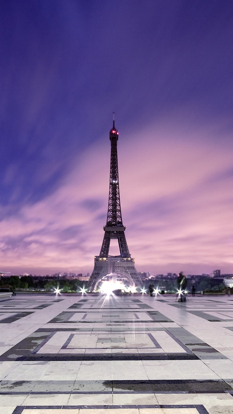 Image: Eiffel tower, Paris, France, evening sky, square, building, beautiful background
