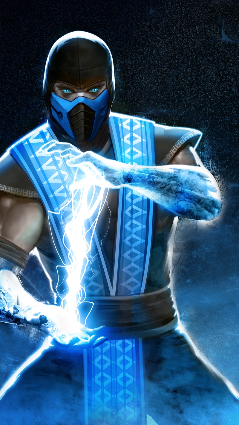 Image: Ninja, lightning, Sub-Zero, ice, look, Mortal Kombat