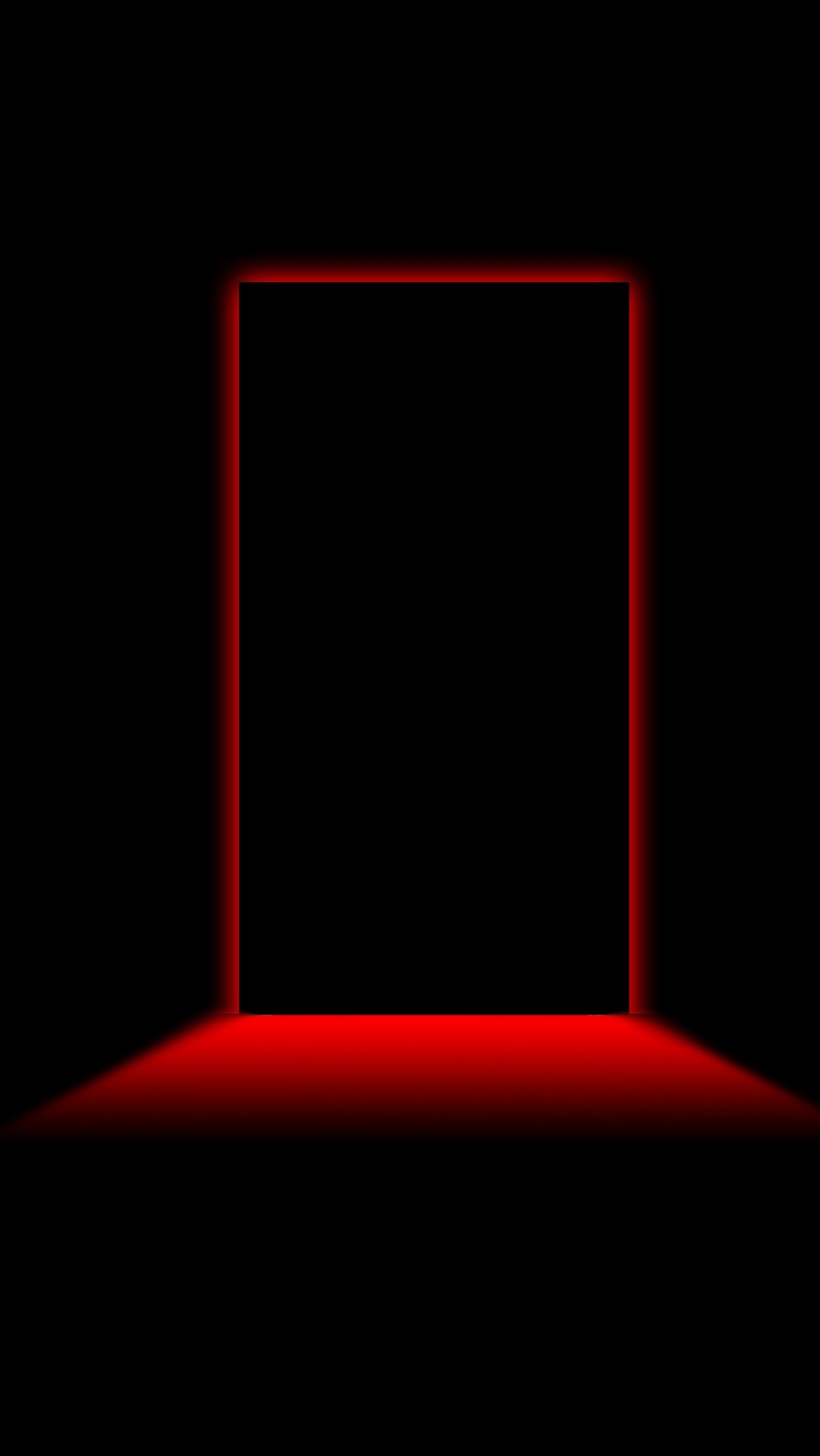 Image: Door, light, red, black, background, dark