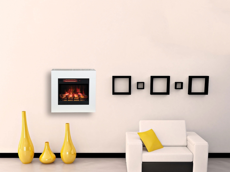 Image: Chair, vases, decor, design, fireplace, frame