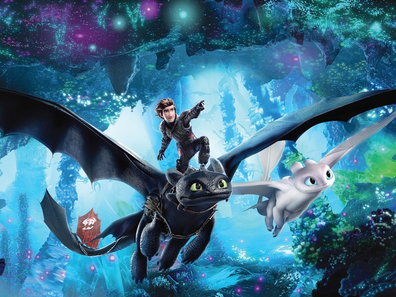 Image: World, dragons, Night fury, Day fury, wings, flight, toothless, Hiccup, How to train your dragon 3, Hidden world, How to train your dragon 3: the hidden world