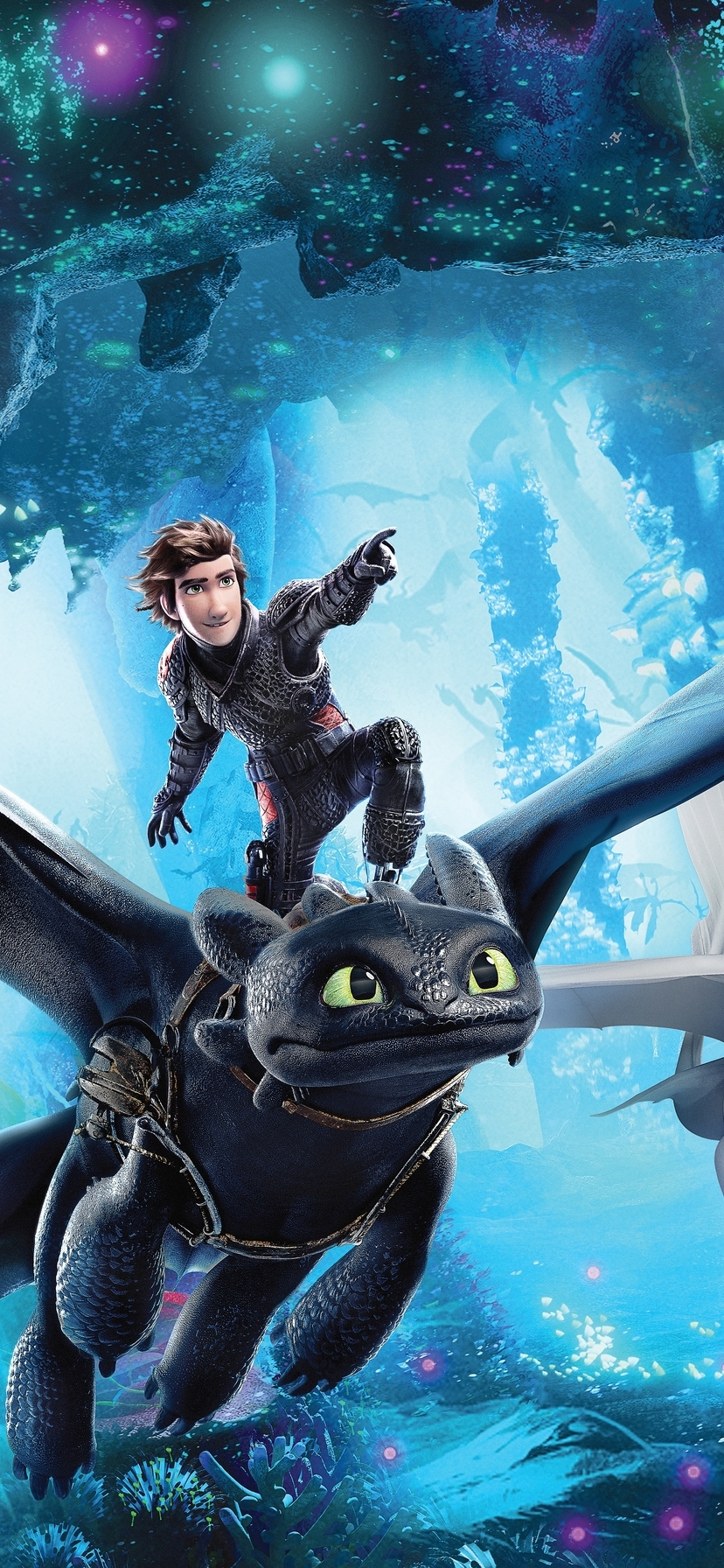 Image: World, dragons, Night fury, Day fury, wings, flight, toothless, Hiccup, How to train your dragon 3, Hidden world, How to train your dragon 3: the hidden world
