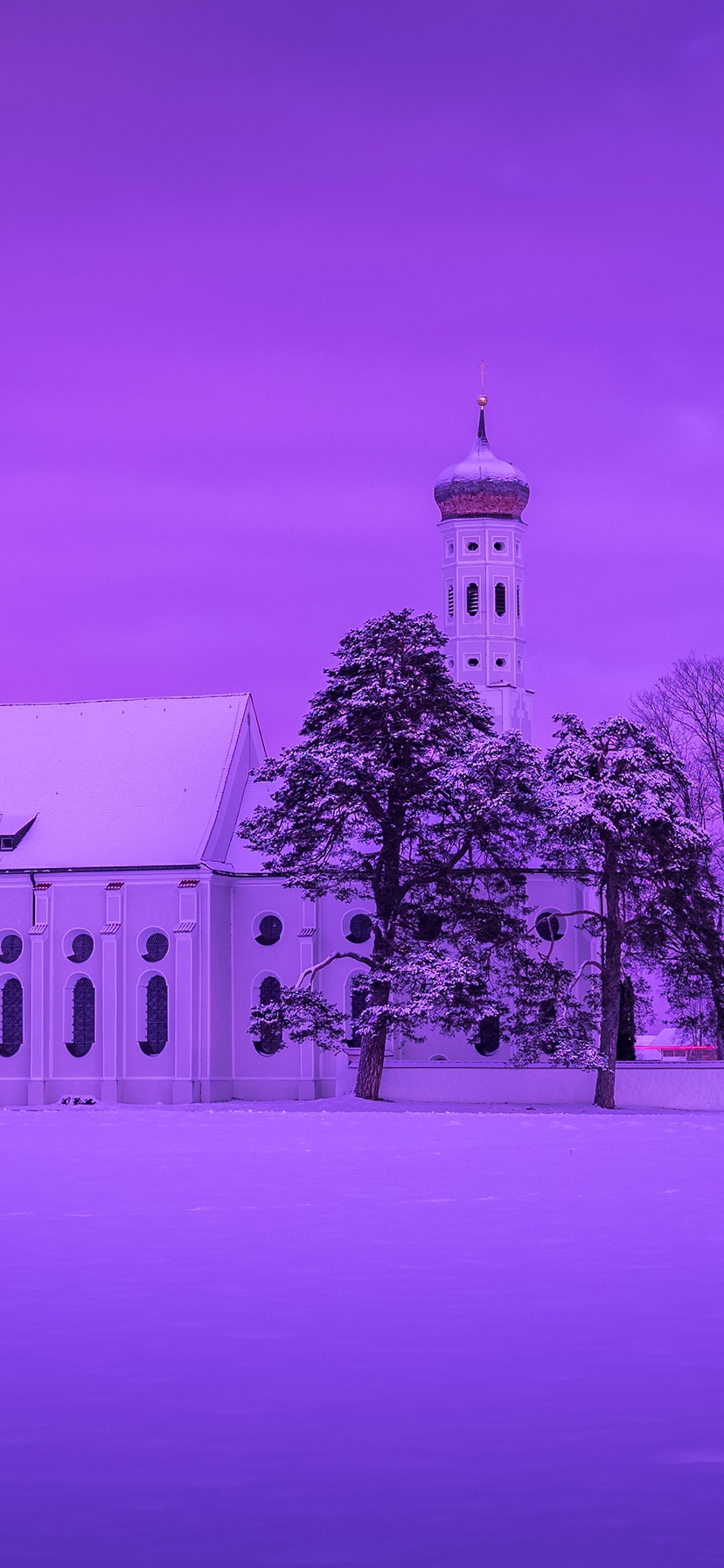 Image: Chapel, Winter, Sunset