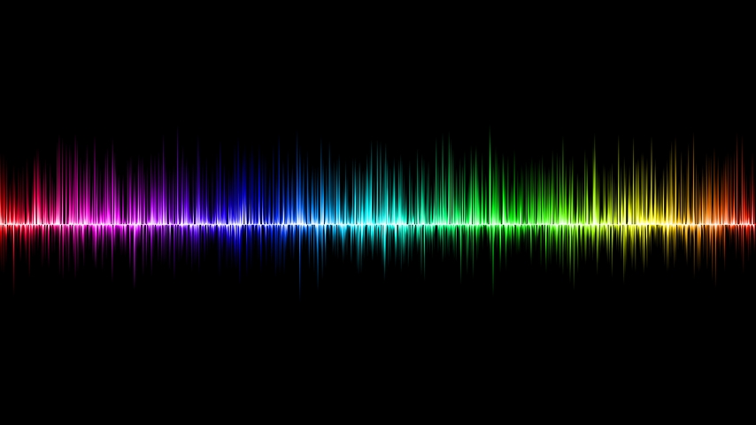 Image: Line, spectrum, color, black background