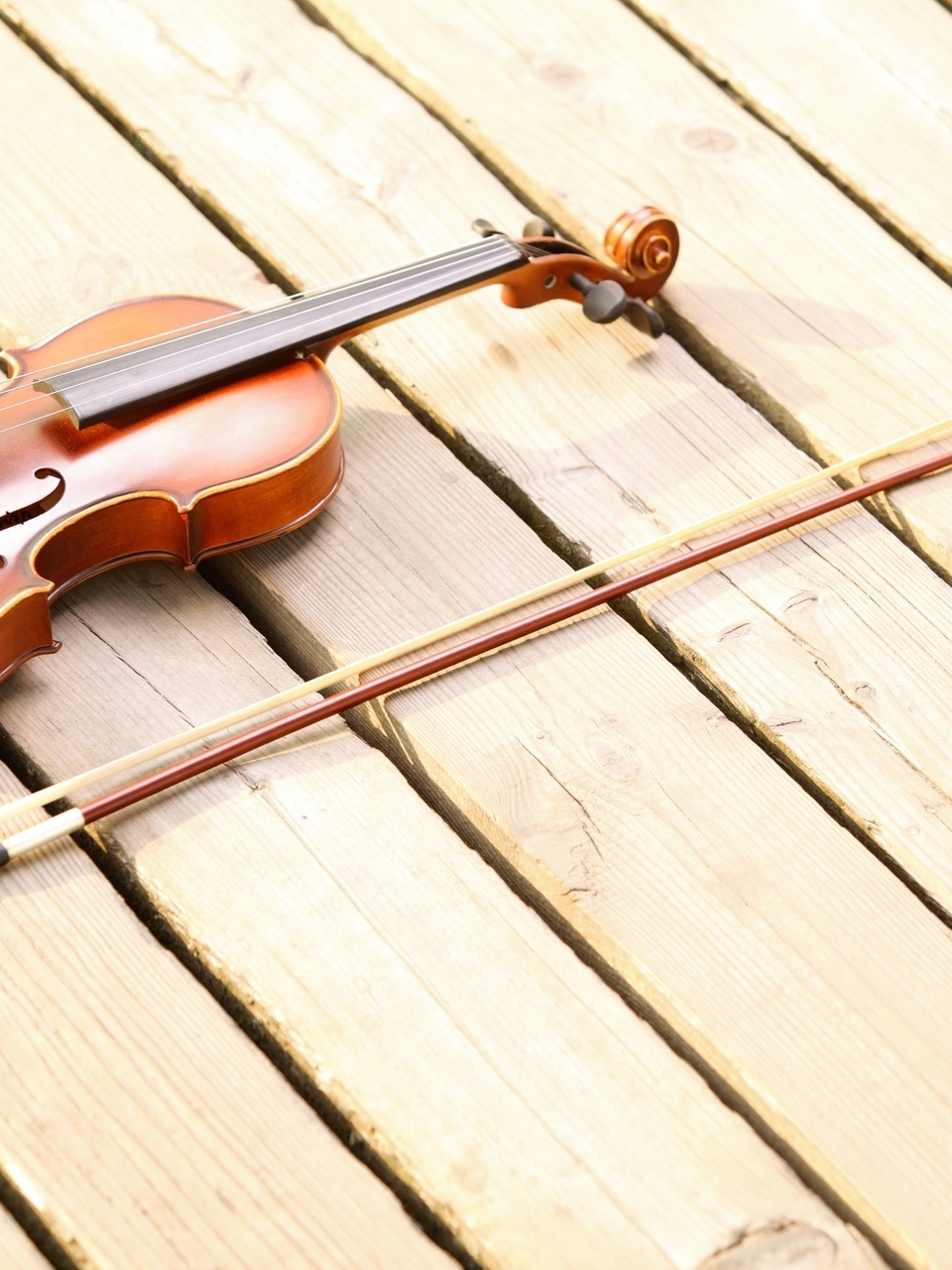 Картинка: Скрипка, смычок, струны, доски