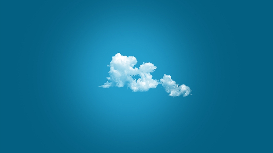 Image: Minimalism, sky, cloud, in center, blue background