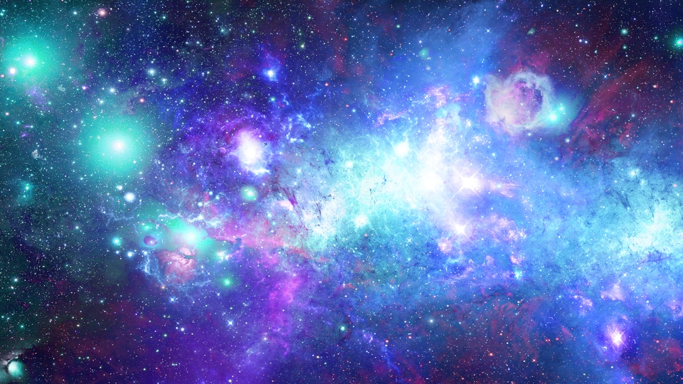 Image: Space, system, nebula, lights, stars, glare, twinkling